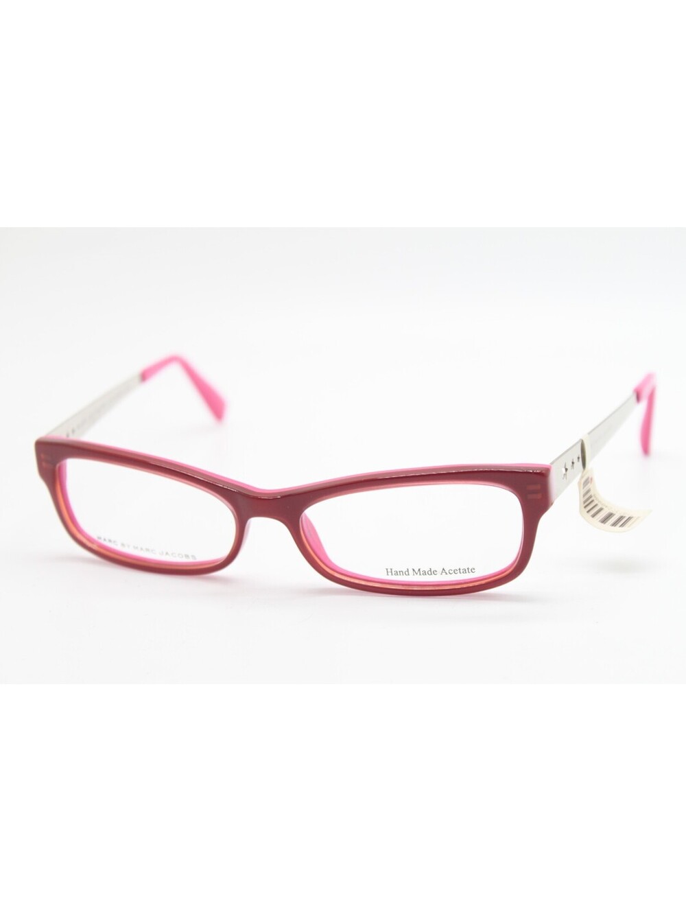 NEW MARC BY MARC JACOBS MMJ517 7R2 RED PINK SILVER AUTHENTIC EYEGLASSES 53-16